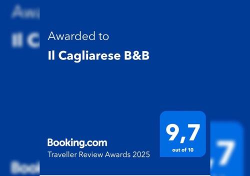 a screenshot of a cell phone with a blue screen at Il Cagliarese B&B in Cagliari