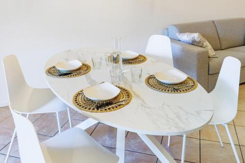 Ruang duduk di Lovely apartment to enjoy Venice