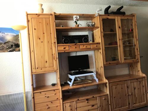 Η κουζίνα ή μικρή κουζίνα στο Résidence Herbouilly - Coquet studio pied des pistes MAE-3944