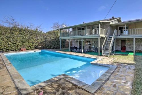a large swimming pool in front of a house at Texas - Justin 7 in Stafford