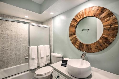 a bathroom with a sink and a mirror on the wall at Texas - Justin 7 in Stafford