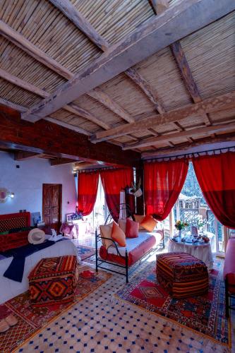 Letto o letti in una camera di Dar Imlil