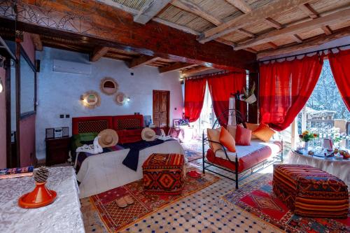 Letto o letti in una camera di Dar Imlil