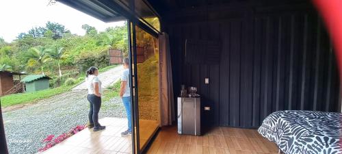 Cabañas Ecologe BLESSにあるバルコニーまたはテラス