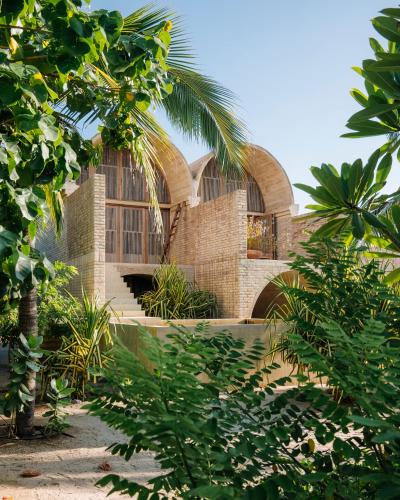 O grădină în afara Casa Uundu-Puerto Escondido