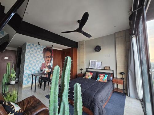 Ένα ή περισσότερα κρεβάτια σε δωμάτιο στο Frida Loft