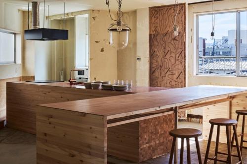 Kuchyň nebo kuchyňský kout v ubytování Tou