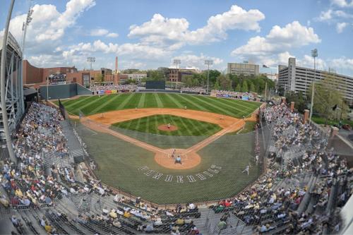 an overhead view of a baseball game in a stadium at Residence Inn by Marriott Nashville Vanderbilt/West End in Nashville