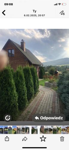 a screenshot of a picture of a house at Beskidzka Chatka in Wysowa-Zdrój