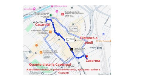 a map of the amazonazonazonazonazonazonazonazonazonazon search at Casaretti Affittacamere - In centro a Foligno, con parcheggio e ampio bagno in camera in Foligno
