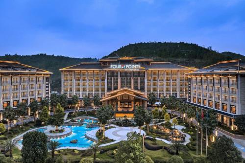 an aerial view of the palawan resort and casino at Four Points by Sheraton Anshun, Huangguoshu in Anshun