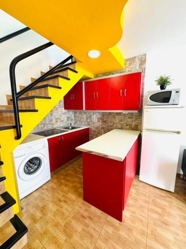 Kuchyň nebo kuchyňský kout v ubytování Bungalow Andrew