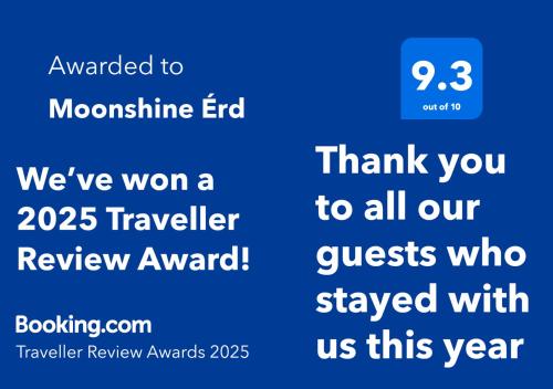 a screenshot of a cell phone with the text thanked at Moonshine Érd in Érd