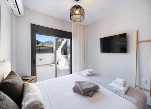 Postel nebo postele na pokoji v ubytování Aqua Bliss