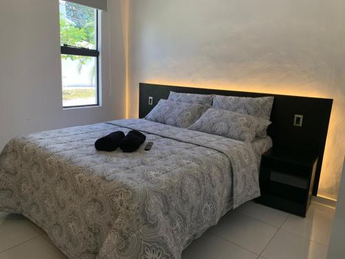Postel nebo postele na pokoji v ubytování Casa y Monoambiente en Pilar, Py