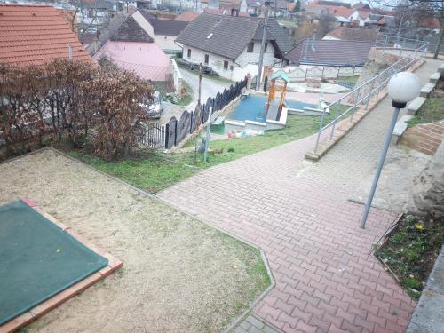 an aerial view of a park with a playground at Havranův dům Suchohrdly in Suchohrdly