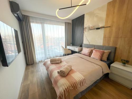 Postel nebo postele na pokoji v ubytování Luxury home in central Plovdiv