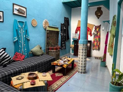 Posezení v ubytování Riad rajad Marrakech