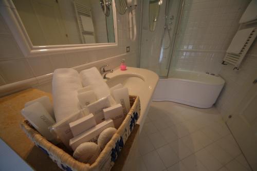 Koupelna v ubytování Hotel Sirolo