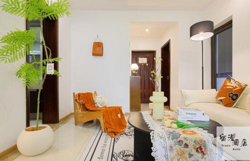 Posezení v ubytování Su Man Designer River View Hotel宿漫设计师江景酒店重庆洪崖洞店