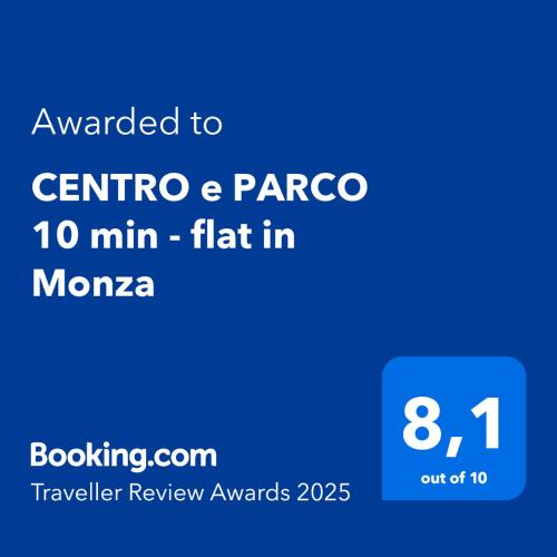 a screenshot of a cell phone with the text awarded to centro and papo at CENTRO e PARCO 10 min - flat in Monza in Monza