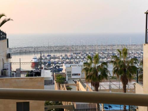 a view of a harbor with a marina at SeaSun in Ashqelon