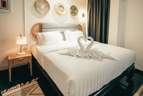 Katil atau katil-katil dalam bilik di Hotel Rue De Siam