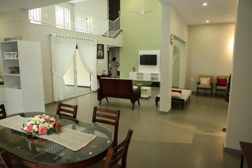 Kuchyň nebo kuchyňský kout v ubytování Nutmeg Haven Plantation stay
