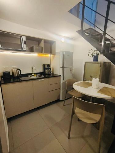 Kuchyň nebo kuchyňský kout v ubytování Recoleta Suites