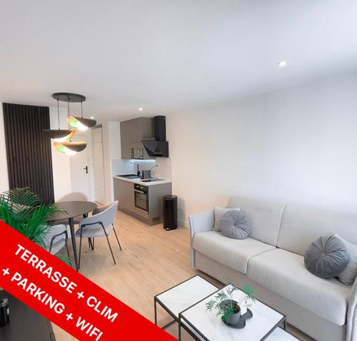 Appartement Étoilé, Clim, Plage, Terrasse, Parking