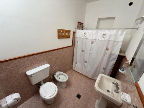 een badkamer met toilet en wastafel bij Departamento SD in La Rioja