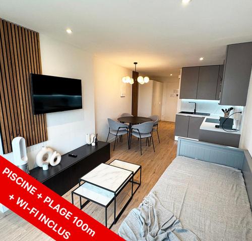 Appartement Étoilé, Piscine, Plage face, Clim