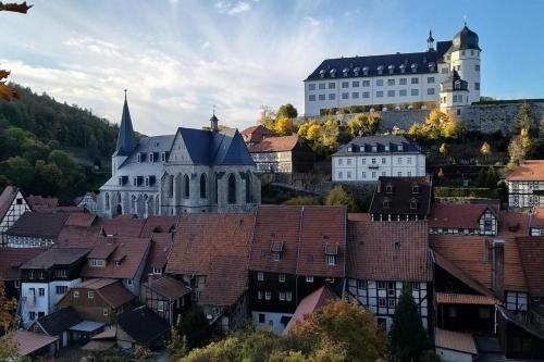 Nespecifikovaný výhled na destinaci Stolberg i. Harz nebo výhled na město při pohledu z apartmánu