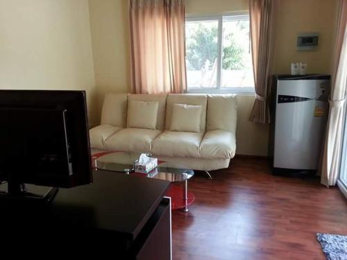 Χώρος καθιστικού στο Khanom Garden Suite