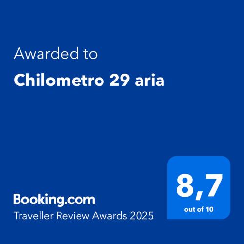 a blue screen with the text awarded to chihuahua artic at Chilometro 29 aria in Dervio