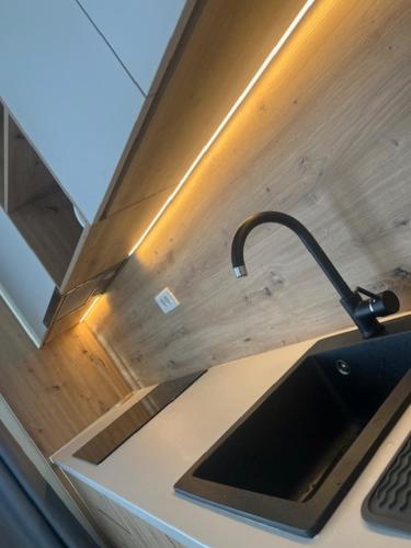 a kitchen sink with a faucet on a counter at Aparthotel Vučko Jahorina-Apartman M&M&M-privatni apartman in Jahorina