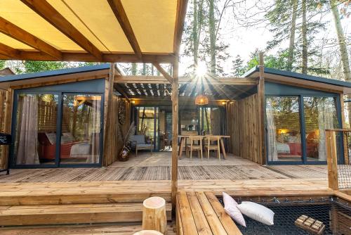 Balkón nebo terasa v ubytování Camping d'Aleth