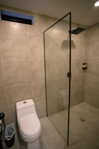 Koupelna v ubytování Hotel Gran Ester