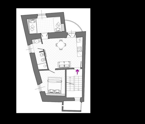 Půdorys ubytování HH Moneglia la Piazzetta