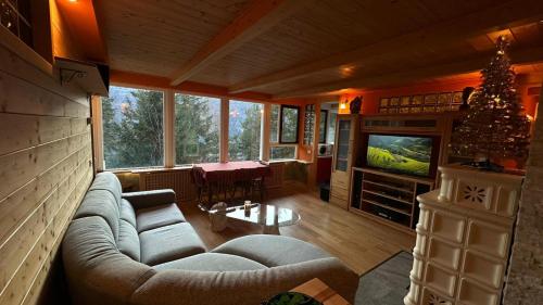 Χώρος καθιστικού στο Chalet DolceVista