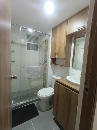 Koupelna v ubytování Apartamento Amoblado con Excelente Ubicación