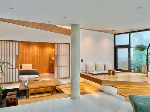Χώρος καθιστικού στο 일상호사 ilsanghosa AB - Architect's Luxury Beach House