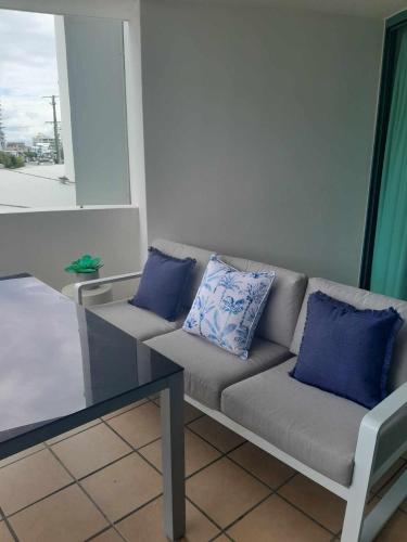 Zona de estar de Grand Palais Boolarong Beachside Apartments