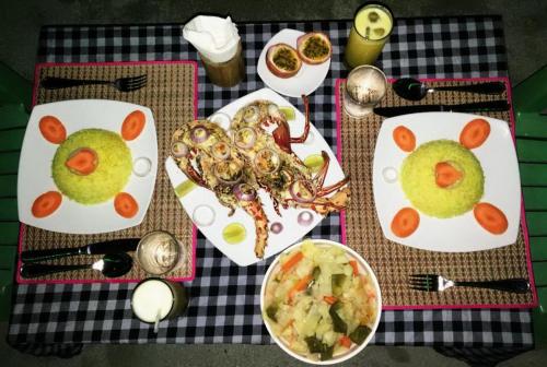 Comida en o cerca de este hostal o pensión