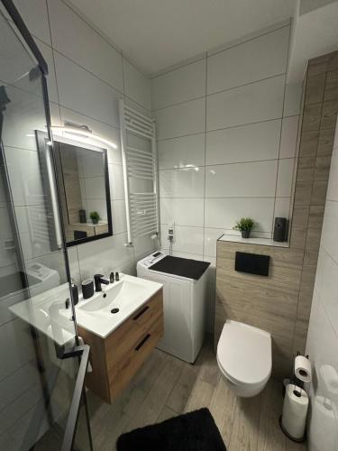 Koupelna v ubytování Słoneczne Apartamenty VIKI