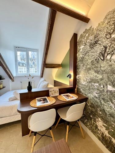 Le petit Nantais, centre de Rennes, avec vue sur la Cathédrale