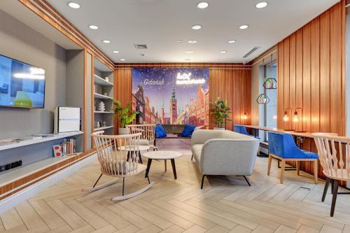 TV a/nebo společenská místnost v ubytování HOTEL NUMBER ONE BY GRANO Gdańsk - GRANO LIFE Gdańsk