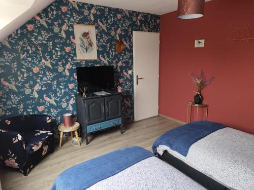 Katil atau katil-katil dalam bilik di chambre 2 lits d'une personne