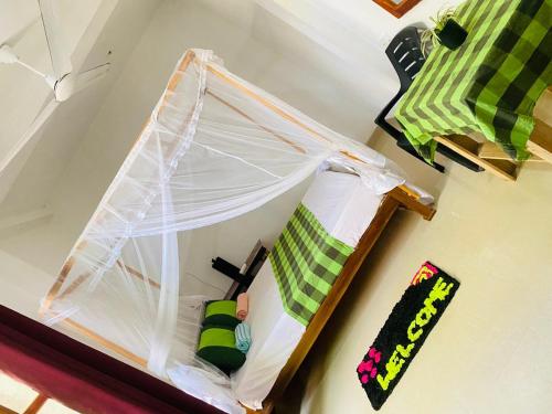 a plastic tent with tools in it on a table at Pradeep Guest House in Mirissa