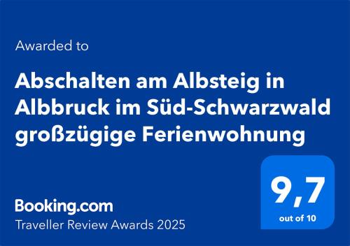 Galeriebild der Unterkunft Abschalten am Albsteig in Albbruck im Süd-Schwarzwald großzügige Ferienwohnung in Albbruck